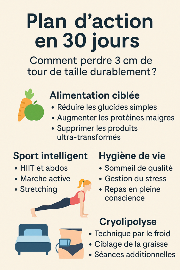 3 cm perdu de tour de taille