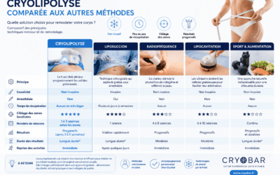 Cryolipolyse : comparaison avec les autres méthodes minceur et de remodelage du corps