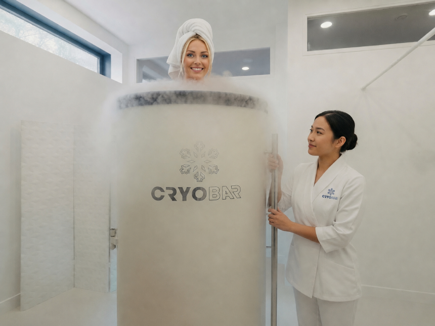 S&eacute;ance de cryoth&eacute;rapie corps entier chez Cryobar Paris